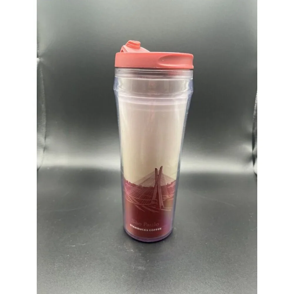 Starbucks Brasil Brazil São Paulo Global Icon Tumbler 16 oz Brazil with Lid 2004